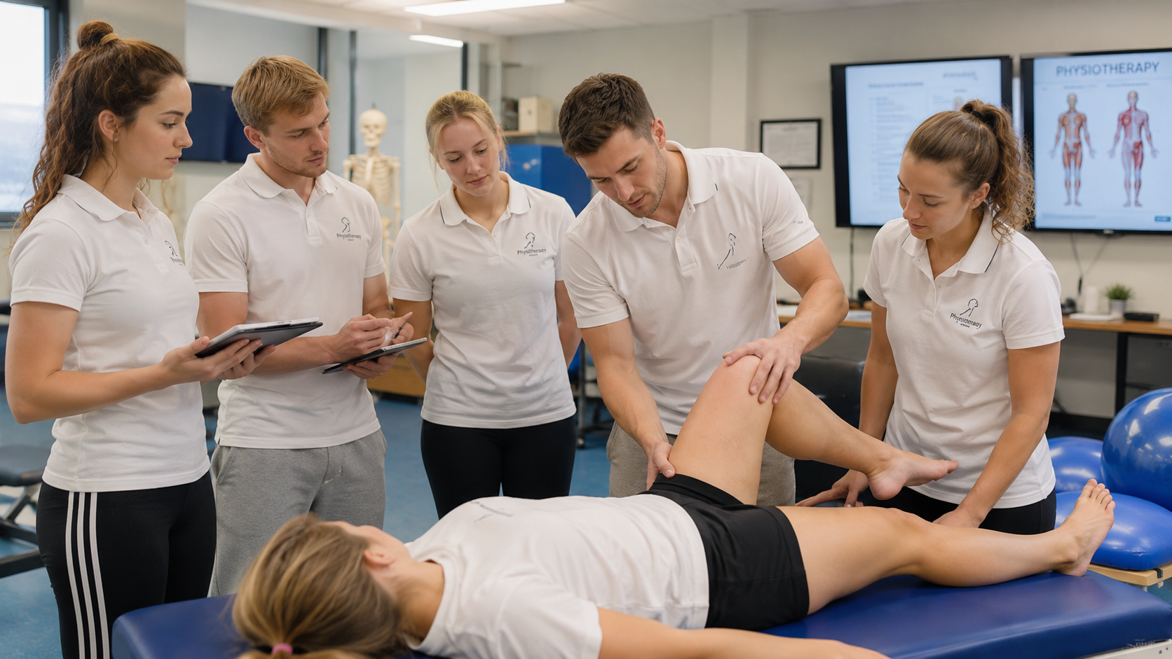 Physiotherapy practical session
